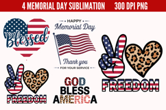 Memorial Day Sublimation PNG Product Image 1
