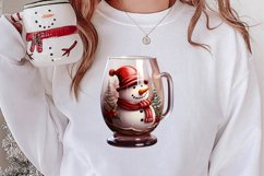 Christmas Wine Cup Sublimation Clipart Product Image 2