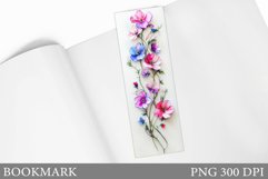 Flowers Bookmark Sublimation. Wildflowers Bookmark Design Product Image 1