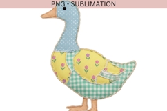 Patchwork Duck PNG | Fabric Goose Clipart | Farmhouse Duck Product Image 2