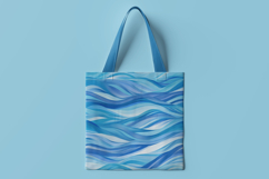 Aqua Vertical Waves Digital Paper Product Image 2