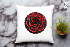 Gothic Red Rose Floral Clipart Sublimation PNG Product Image 3