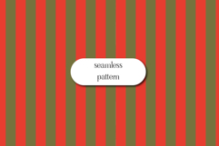 Seamless Striped Pattern Red Olive Vertical Digital Paper Product Image 1