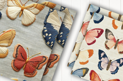 Rustic Butterfly Linen Digital Paper Product Image 2