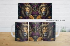 3D Lion Floral | Mug sublimation design Product Image 2