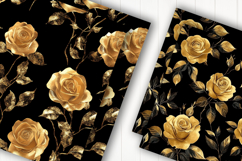 Yellow Rose Bloom Digital Paper Product Image 2
