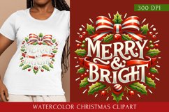 watercolor christmas clipart, christmas png Product Image 1