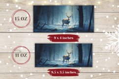 Winter Deer Mug Sublimation, Winter Coffee Mug Wrap PNG Product Image 2
