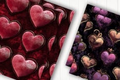Dark Romantic Heart Digital Paper Product Image 2
