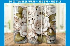 Camellia & Ruta Graveolen Flower Tumbler Wrap Product Image 2