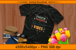 Thick Thighs &amp; Christmas Vibes Sublimation PNG Product Image 2