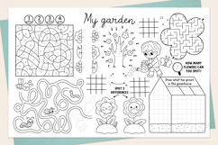 Garden coloring activity play mats. Gardening placemats Product Image 2