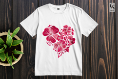 Floral Heart Frame Clipart Sublimation PNG Product Image 2