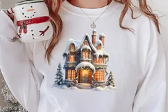 Fairy Christmas House Sublimation Clipart, Fairy Christmas Product Image 2