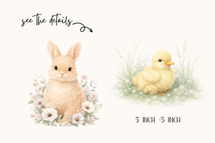 Romantic Easter Watercolor Clipart Product Image 2