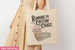 Running on caffeine &amp; chaos PNG, Iced Coffee Sublimation PN Product Image 1