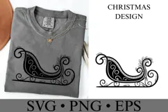 Christmas Sleigh Svg | Christmas svg | Shirt Svg Product Image 3