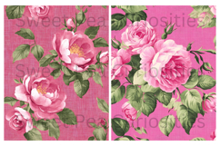 Shabby Chic, Roses, Mixed Media, Papers, Junk Journal Product Image 2