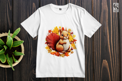 Autumn Squirrel Clipart Sublimation PNG Product Image 2