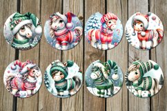 Christmas horse | funny Car coaster &amp; key chain sublimation Product Image 2