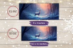 Winter Forest Mug Design, Christmas Deer Coffee Mug Template Product Image 2