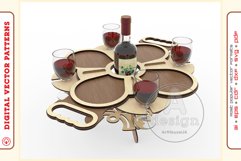 Wine Serving Tray - laser cutting file - Glowforge ready SVG Product Image 2