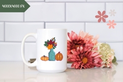 Hand Drawn Fall Illustration, Cartoon Fall Pumpkins PNG Product Image 2
