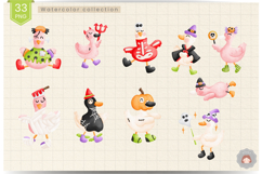 Watercolor Halloween Decor clipart Sublimation Bundle Product Image 2