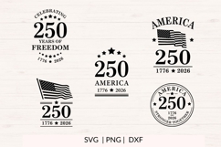 America 250 SVG Bundle 1776-2026 Patriotic Cut Files SVG DXF Product Image 2