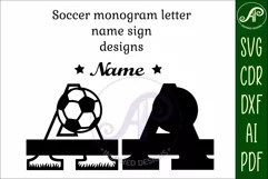Football or Soccer Capital Monogram Letter A SVG Product Image 2
