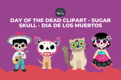Day of the Dead Clipart - Sugar Skull - Dia De Los Muertos Product Image 2