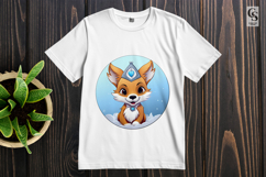 Winter Princess Fox Cartoon Clipart Sublimation PNG Product Image 2