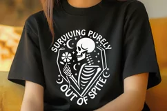 Surviving Purely Out Of Spite Svg, Funny Skeleton Svg. Product Image 3