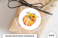 Watercolor Autumn Pumpkins png Product Image 2