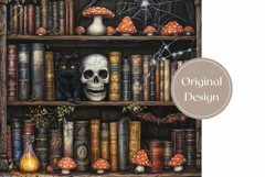 Black Cat Tumbler Wrap Design, Skull Tumbler Sublimation Product Image 2