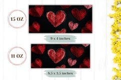 Embroidery Love Hearts Mug Design, Valentine Mug Wrap Product Image 2