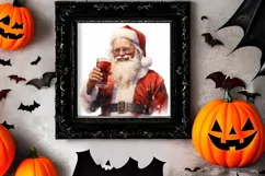 Watercolor Santa Claus Sublimation Clipart, Santa PNG Product Image 2
