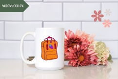 Hand Drawn Fall Illustration, Colorful Backpack PNG Product Image 2