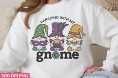 Parading with my gnome PNG, Mardi Gras PNG Product Image 1