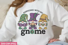 Parading with my gnome PNG, Mardi Gras PNG Product Image 1