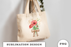 Watercolor Flowers Bouquet png Product Image 2