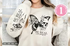Be Real, Not Perfect - Inspirational SVG T-shirt Design Product Image 2