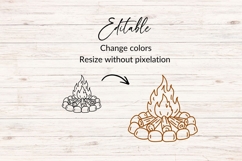 Hand Drawn Fall Campfire SVG Product Image 2