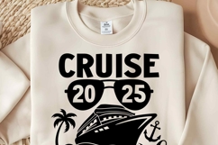 Cruise Squad 2025 SVG | Summer Vacation | Family Trip Tshirt Product Image 2