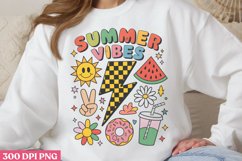 Summer Vibes PNG, Vintage Summer Sublimation PNG Product Image 1
