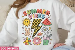 Summer Vibes PNG, Vintage Summer Sublimation PNG Product Image 1