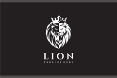 King Lion Head Logo Design Vector Illustration Product Image 3
