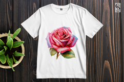 Water Drop Rose Flower Clipart Sublimation PNG Product Image 2