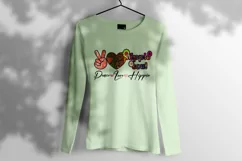 Peace Love Hippie | PNG Sublimation design, t shirt print Product Image 2