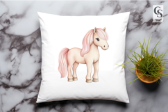 Cute Pink Pony Clipart Sublimation PNG Product Image 2